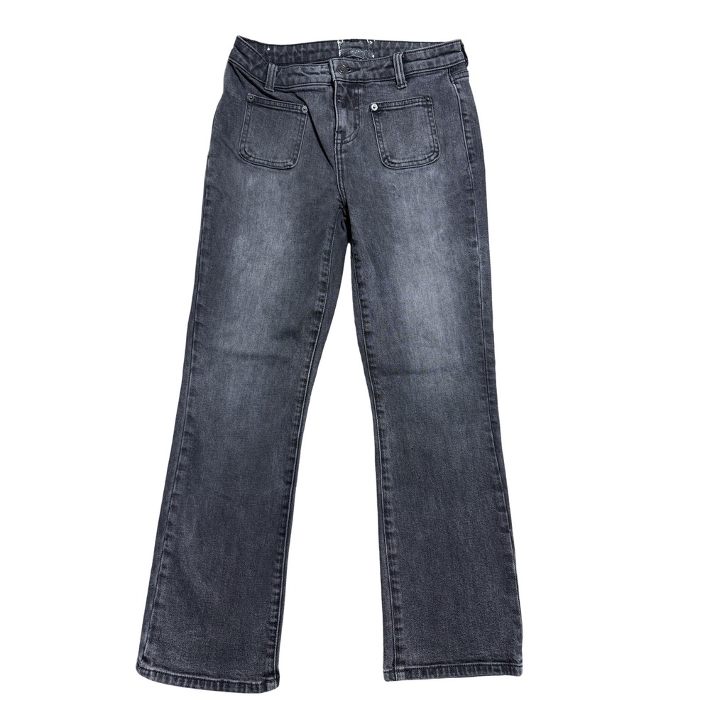 Current/Elliott Jeans Womens 33 Gray Straight Leg Charcoal Wash Stretch Denim